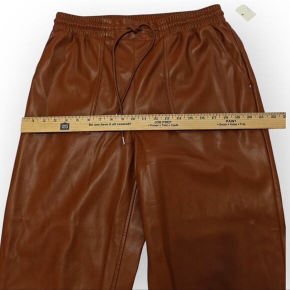 NWT A New Day Tapered Faux Leather Tan Brown Pants Sz L - Picture 7 of 10